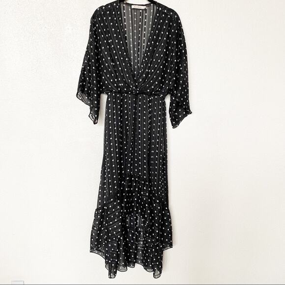 Allyson Black Shimmer Polka Dot Dress Size Small - Picture 1 of 13
